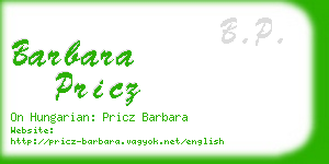 barbara pricz business card